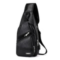 Unisex Zipper Oxford Sling Bag Small Multifunctional Travel Backpack and Chest Bag with Fashionable Ins Design for Men Women