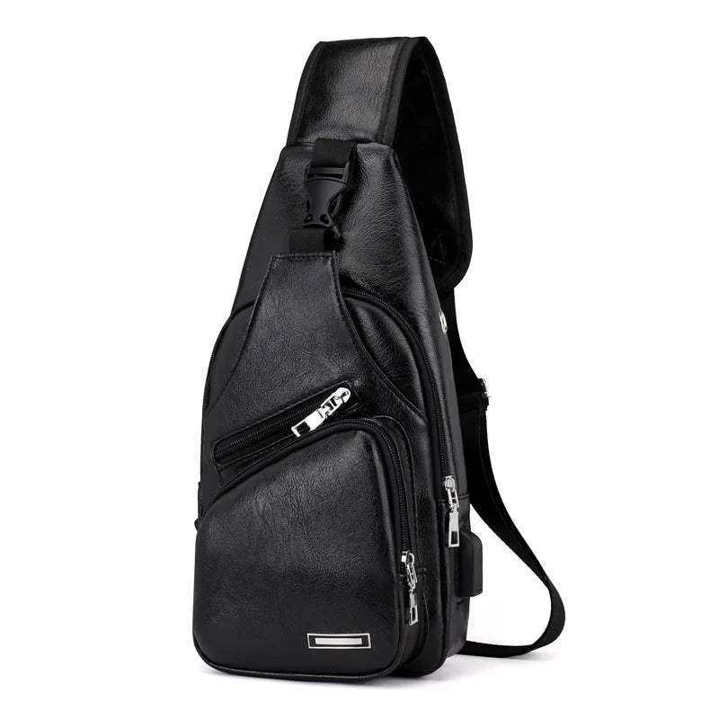 Unisex Zipper Oxford Sling Bag Small Multifunctional Travel Backpack and Chest Bag with Fashionable Ins Design for Men Women