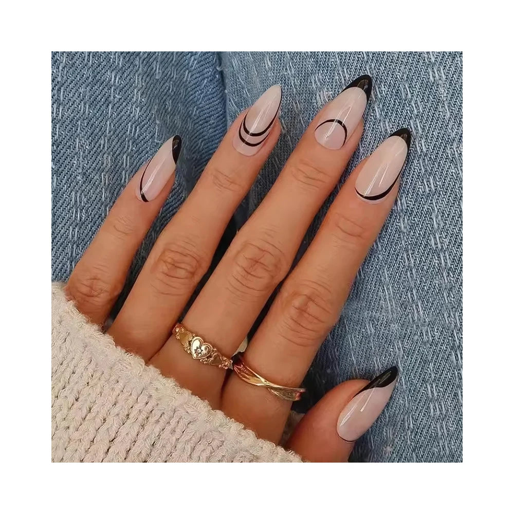Opaque UV Finish Short Pointed Medium Round Stiletto Shape ABS False Nails Removable Waterproof Pastel Press on Nails