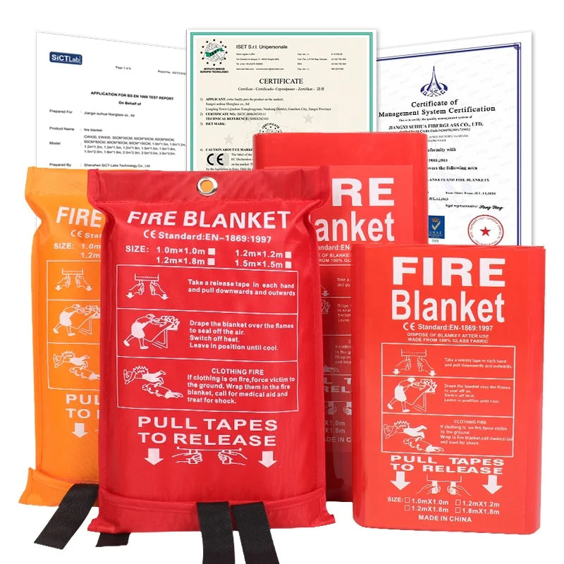 1.0M*1.0M 39.37*39.37inch 15 oz Kitchen Fire Blanket Fiberglass Fire Blankets Product Category