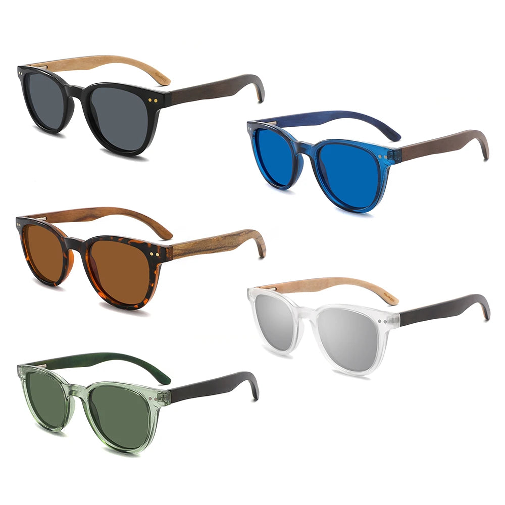 Conchen New Arrivals Trendy Hot Selling Sun Shades 2024 Wood Bamboo Polarized Sunglasses Women