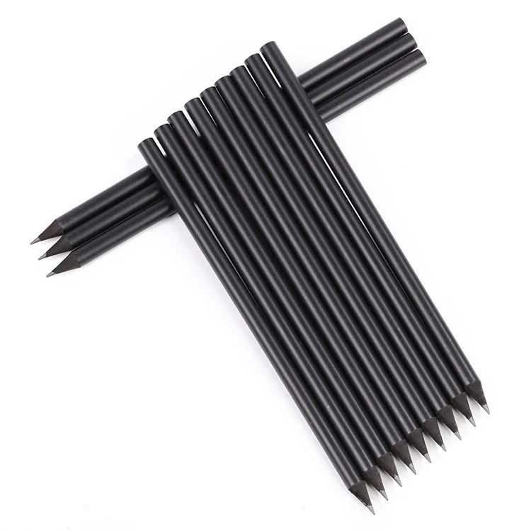 JH Wholesale Lead Pencil HB Promotional 7 Inches Black Wood Pencil With Logo