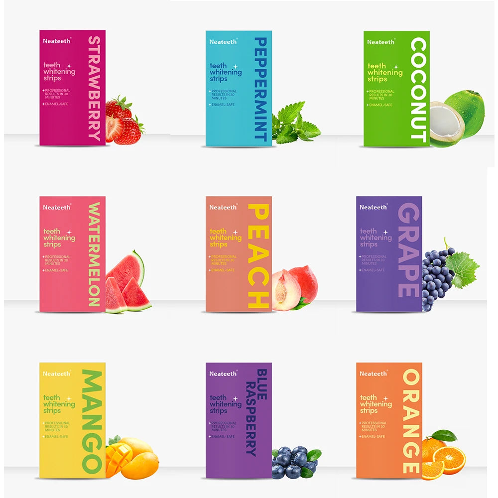 Customize Your Logo 7 Treatment Fast Whiten PAP Gel Flavor Teeth Whitening Dry Strips for Sensitive Teeth