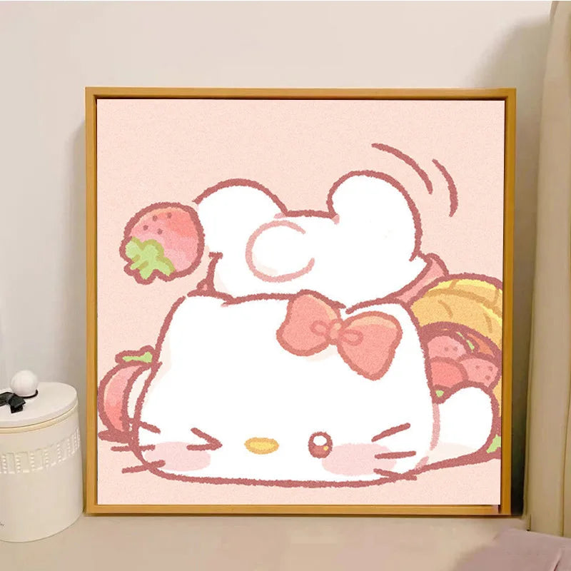 With Frame Full Beads Children's DIY Diamond Painting Wholesale Kindergarten Dog Hand-painted Educational Toy Diamond Stickers