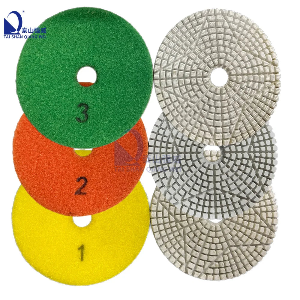 4inch Diamond Polish Pads Grinding Disc Use White Color for Marble Granite Quartz Stone