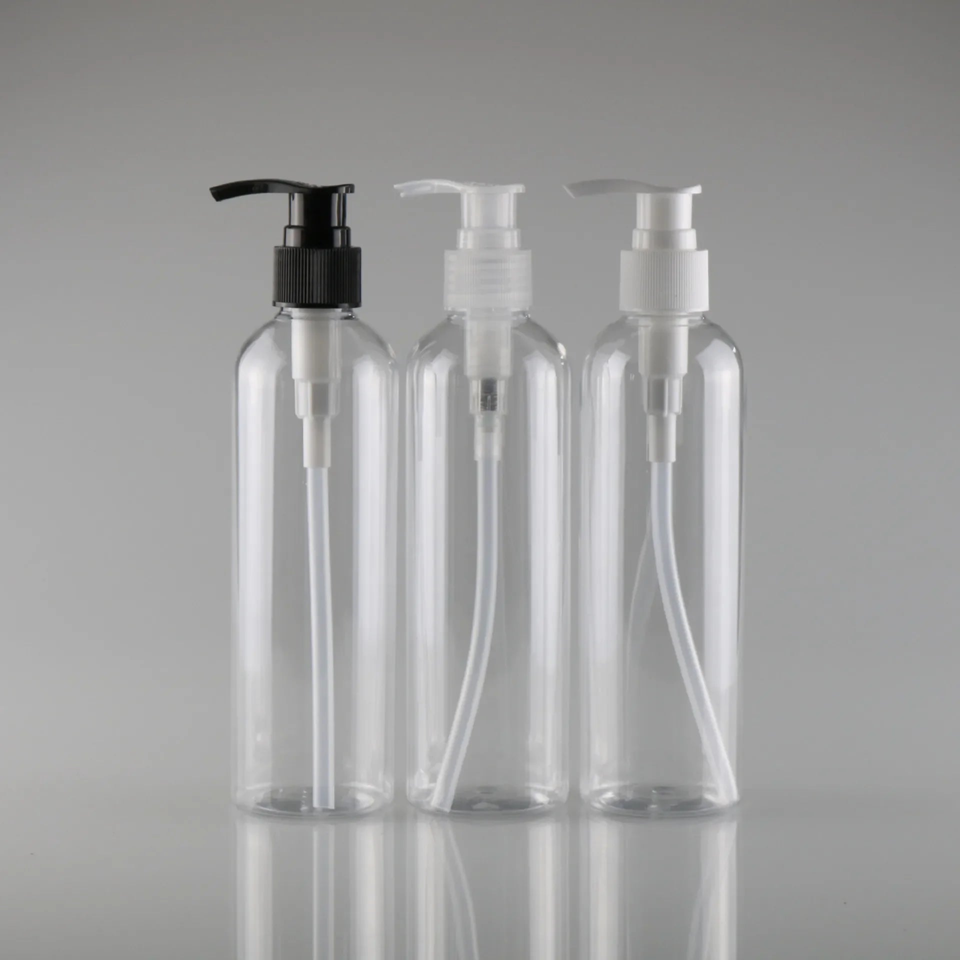 Private Label 200ml 250ml Matte PETG Round White Clear Recyclable Plastic Lotion Pump Bottle Hair Oil Shampoo Cosmetic Packaging