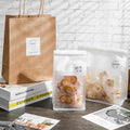 Wholesale Snowflake Crisp Food Packaging Bags Nougat Candy Biscuits Tote Paper Bags
