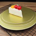 Cake Tools 10pcs/pack Paper Cake Board Gold Sliver 22cm  with Handle Cake Tray Round  3mm Thickness