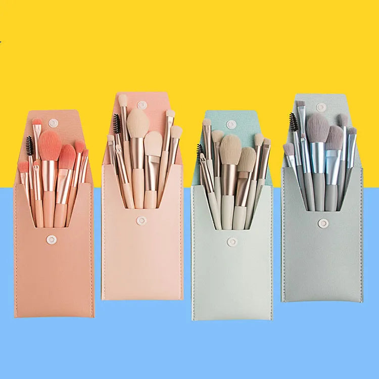 Portable Macaron Makeup Brushes Pure Color Soft Eyeshadow Brush Custom logo Makeup Brush Set