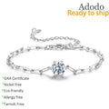 New Style Hand Painted Jewelry S925 Sterling Silver Sparkling Round Cut VVS1 GRA D Color 1carat Moissanite Bracelet for Women MegaBDM