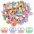 Mix Colors Girl's Elastic Hair Ties Soft Rubber Bands Hair Bands Holders Pigtails Hair Accessories for Girls Infants