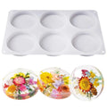 Extra Deep Coaster Resin Molds Silicone Large 6 Cavity Silicone Molds for Resin Round Silicone Coaster Molds Cups Mats DIY Craft