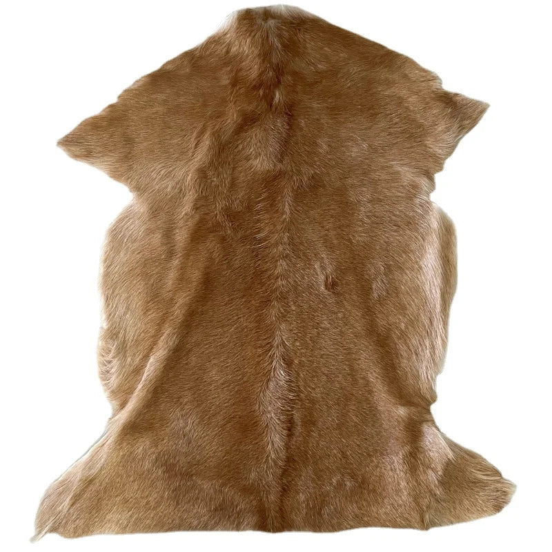 Sample Support Wholesale Home Gold Supplier Low Price Manufacture Real Fur Throw Real Fur Rug Natural Color Goat Skin Rug