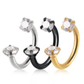 Surgical Steel Horseshoe Barbell Internal Thread Lip Eyebrow Ear Nose Septum Cartilage Helix Zircon Body Piercing Jewelry