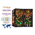 Hamaileon SL08 DIY Book Nook 3D Wooden Puzzle Dollhouse Model Kit Unique Decor For Bookshelf Family Friends Gift