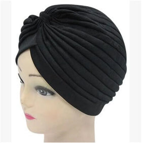 U0010 Factory Price Solid Color Popular Soft Comfortable Chemo Hat Turban Instant Hijab Candy Color Small Hats