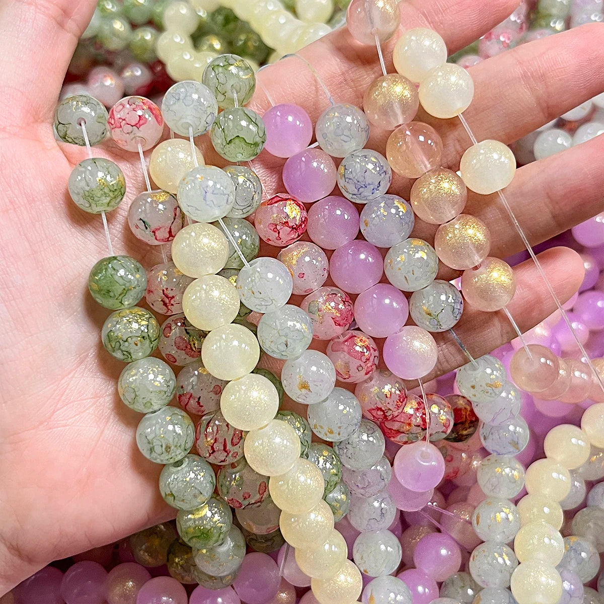 New Cheap Stock for Sale Color Combination Glass 8mm Bead Strand Assortment Wholesale Beads for Jewelry Making