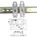 Din Fixed Clamp with Snap Hook Solid-State Relay Aluminum 35mm Rail Installation Guide Rail