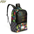 Leisure Versatile Male and Female Students School Backpack Pvc Leather Simple Large Capacity Computer Backpacks Sublimate
