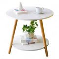 Simple Modern Small Round Table Sofa Side Nordic Side Table Living Room Solid Wood Bedside Table
