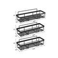 No Drilling Rust Proof Shower Caddy Basket Shelf Wall Mounted Corner Storage Organizer Rack