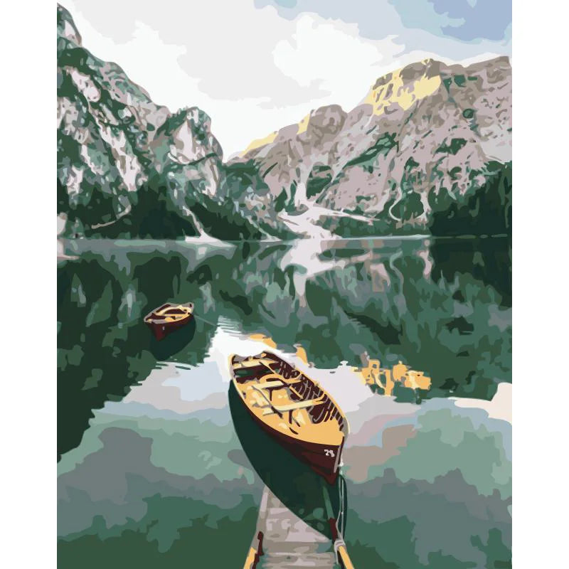Canvas Acrylic Painting Landscape Painting by Numbers Handpainted Home Decoration Paint by Numbers Modern Wall Art Handmade Gift