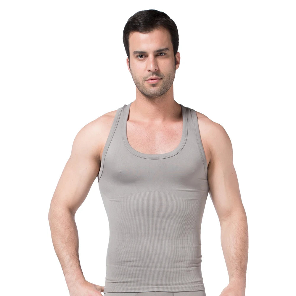 Men's Body Shaper Slimming Shirt Tummy Waist Vest Lose Weight Shapewear Abdomen Fat Burning Compression Corset
