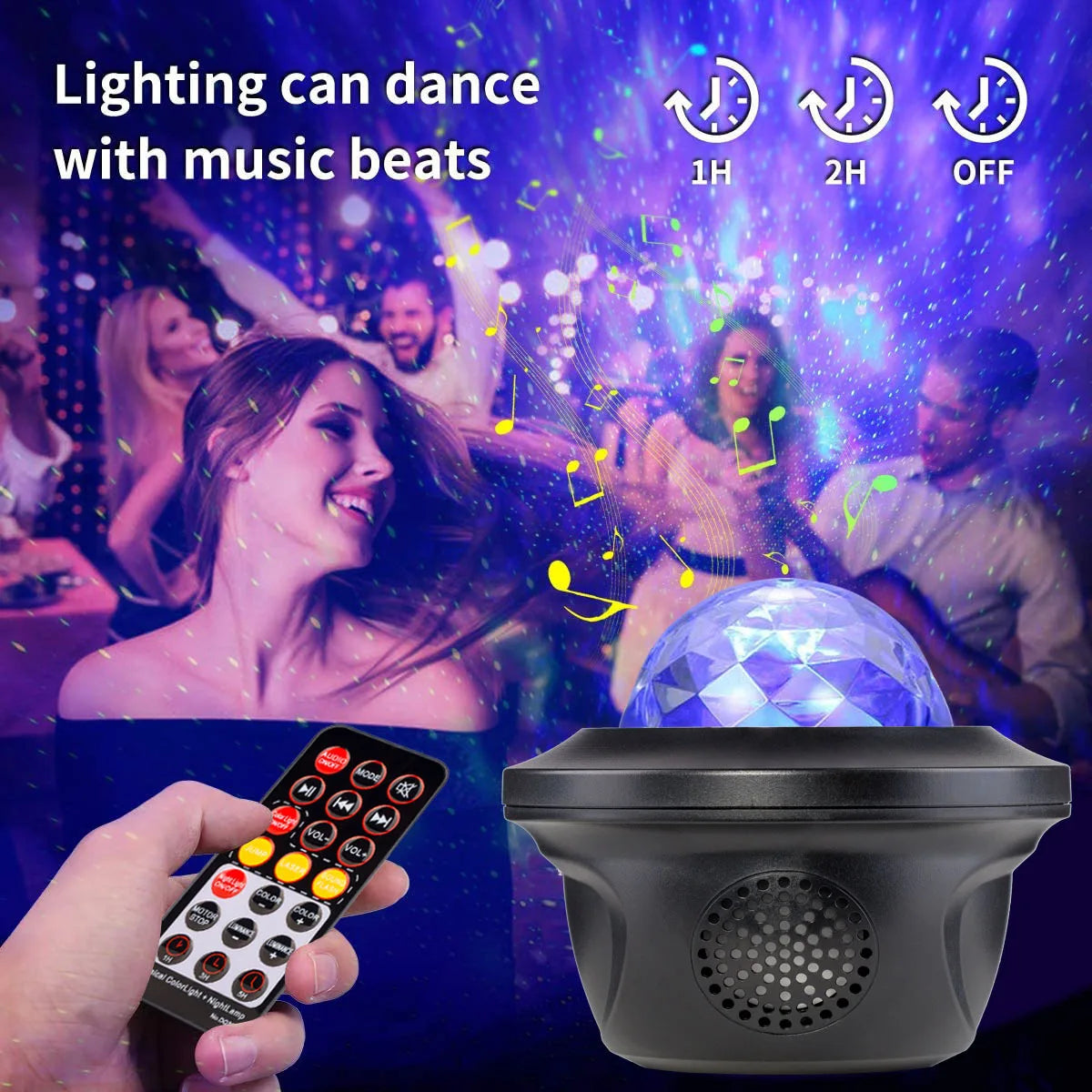 Drop Shipping LED Sky Projector Starry Sky Twinkling Laser Music Night Light Star Projectors for Baby Kid