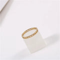 Fenny Stainless Steel Classic Dainty Wave Hollow Ring Tarnish Free&No Fade 18K Gold Plated Wholesale Jewelry