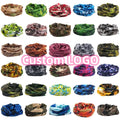 Custom Print Multifunction Summer Cycling Camo Headwrap Scarf Neck Gaiter Tube Seamless Bandanas