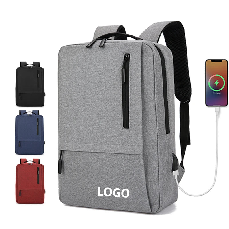 Custom OEM Business Laptop Backpack USB Charging School Men's 15.6 Inch Travel Student Bags Backpacks Mochilas for Women