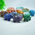 Huiying Fluorite Elephant Gemstone Elephant Head 2.5 Inch Home Decoration Sculpture Crafts