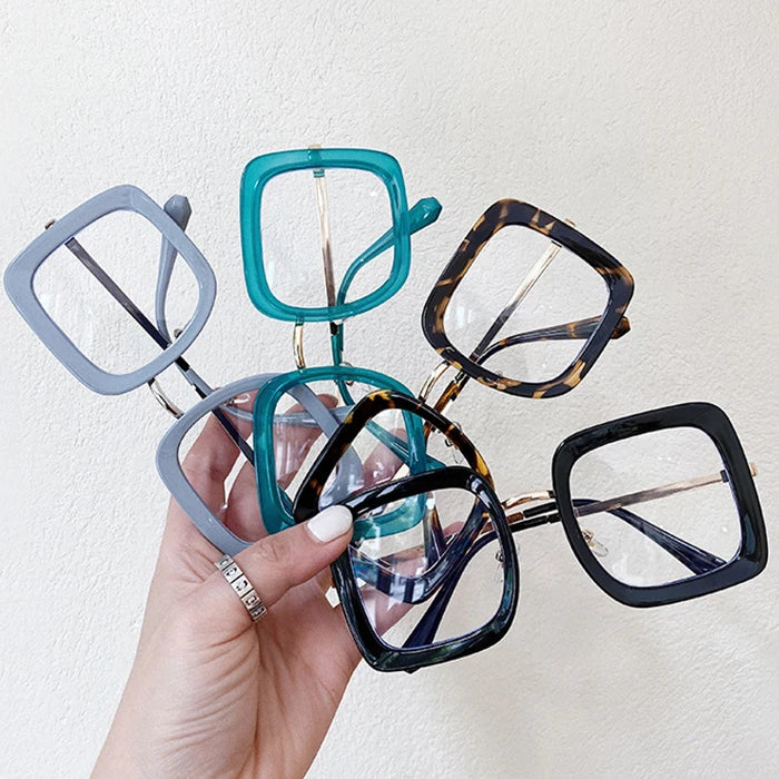 Women Men Transparent Optical Glasses Frames Female square Frame Glasses Eyeglasses Fashion clear Lens Glasses Anti Blue
