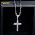 Hip Hop Jewelry 925 Sterling Silver Men Pendant Diamond Iced Out Bubble Cross Pendant Moissanite