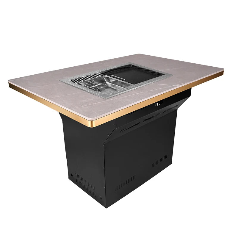 Commercial Smokeless Bbq Table Korean Bbq Table Restaurant Bbq Hot Pot Integrated Table