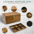 2026 Wood Storage Box Wooden Keepsake Box Customizable Design With Adjustable Tray and Divider