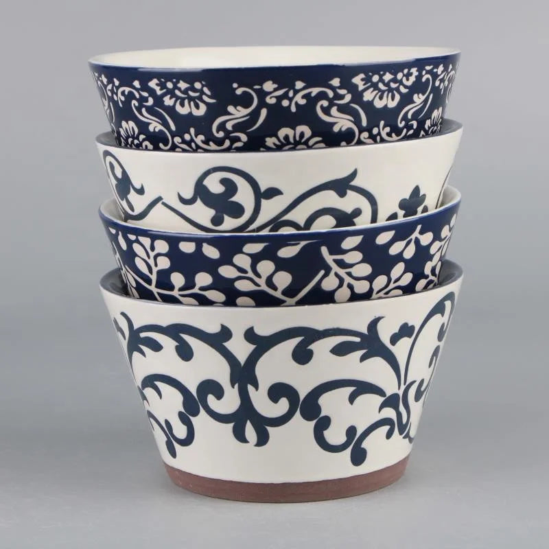 Top Seller Nordic Retro 18oz Ceramic Soup Bowl Personalise Silk Printing Custom Ceramic Ramen Bowl