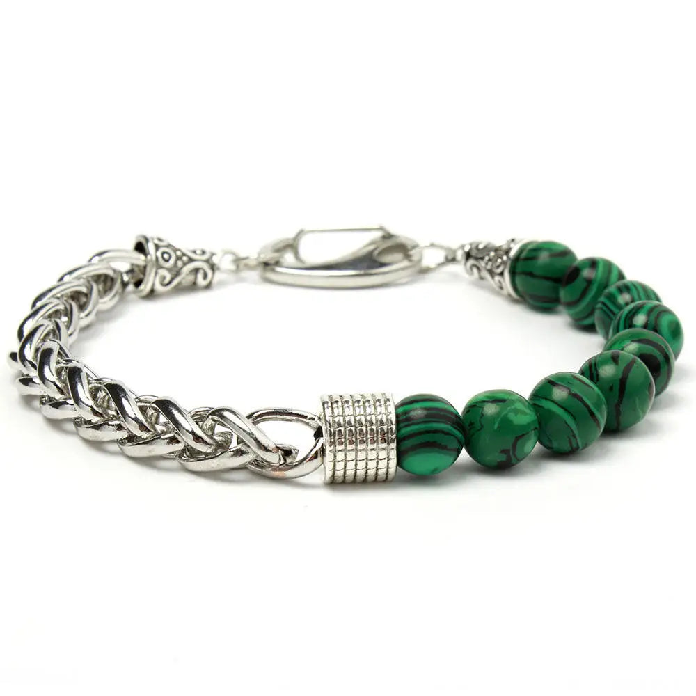 Nueva Fabrica Venta Pulseras De Piedra Para Hombres Pulseras De Cadena De Perlas Para Hombres