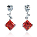 Luxury Silver Designs Beautiful Earring Ice Zirconia Colorful Women Drop Earring 925 Silver