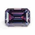 Redleaf Top Quality GRA Moissanite Diamond PInk Blue Green Purple Yellow Color Emerald Cut Shape Loose Moissanite Gemstone