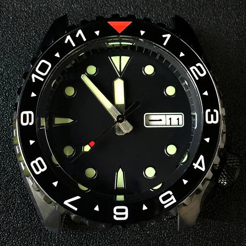 38*31.5mm Flat Ceramic Bezel Insert Luminous with R for SKX007 SKX009 Wristwatches Wristwatch Tools & Parts