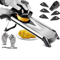 5-in-1 Stainless Steel Vegetable Chopper Onion Garlic Peeler Potato Masher Tomato Cutter Cheese Grater Lemon Slicer Tool Set