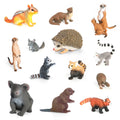 Wholesale Solid PVC Simulation Animal Figures Red Panda Koala Squirrel Beaver Model Animal Figurines Toys