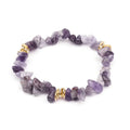 Natural Gemstone Crystal Chip Bracelets Anklet Set Healing Stretch Chips Adjustable Bangle Irregular Chips Beads Bracelet