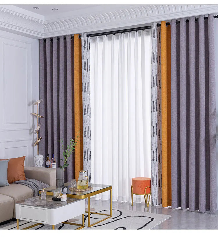 Wholesale  Blackout Anti-UV Thermal Grommet Curtains Customized Colors Modern Luxury Chenille OEKO-TEX Certified 100% Polyester