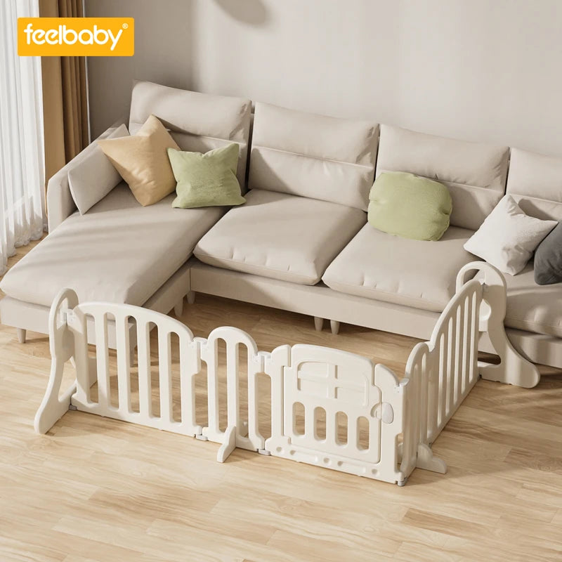 Feelbaby Vertical Fence Indoor Children Playground Play Pen Yard Kids Fence Safety Plastic Toy Baby Playpen