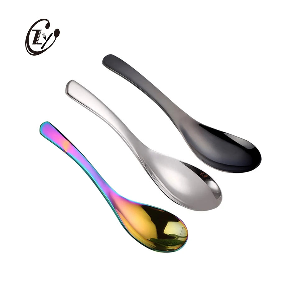 Wholesale Different Sizes Stainless Steel Silver Earl Spoon Food Grade Soup Spoon