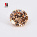 Baifu 5A Champagne Round Brilliant Cut Cubic Zirconia Loose Stones 1.0-3.0mm Synthetic CZ Gems
