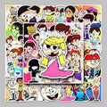 50PCS Factory Direct Sales Cartoon Cartoon Peripheral Decorative the Loud House Stickers Desktop Refrigerator Earphone Stickers