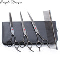 For Purple Dragon 6.5\" 7\" Pet Grooming Scissors Set Stainless Steel Dog Curved Thinning Shears with Sharp Blade Tip Z3002